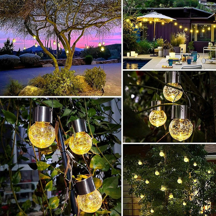 1 Pcs 12 Hanging Outdoor Solar Powered Led Ball Lights