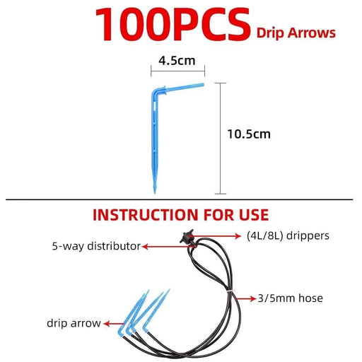 100pcs Drip Arrows Watering Kits For Garden Greenhouses