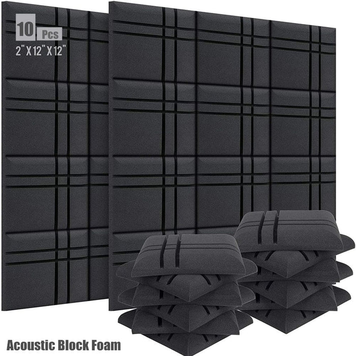 10 20pcs Acoustic Soundproof Foam Panel With Tapes