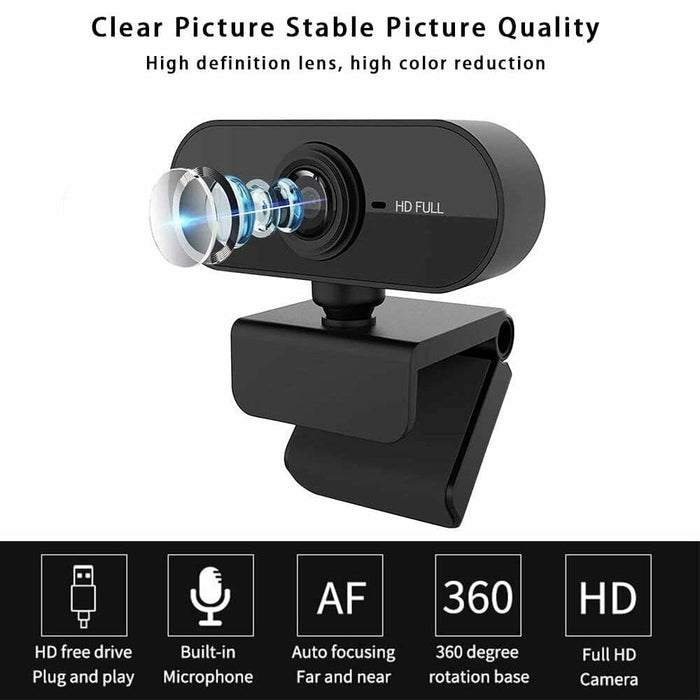 1080p Full Hd Web Camera With Microphone