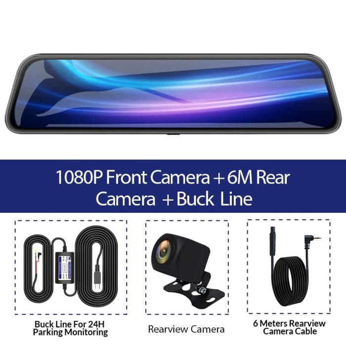 1080p Touch Screen Dashcam Dual Lens Video Recorder