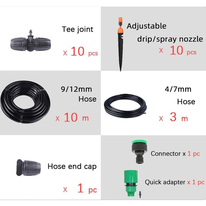 10m33ft 9 12 Micro Drip Plant Watering Cooling System