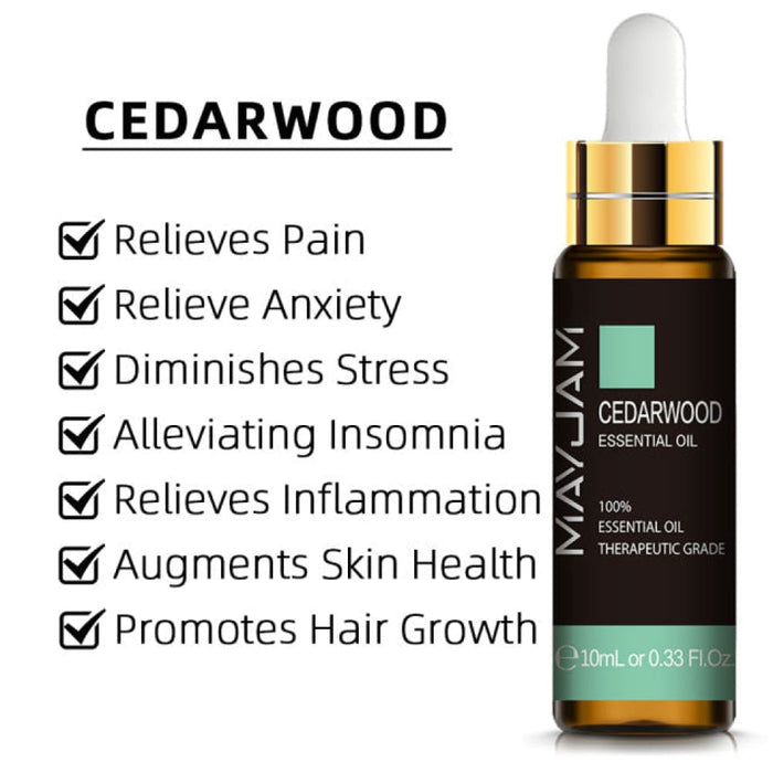 10ml Cedarwood Essential Oil Pure Natural Oils Vetiver