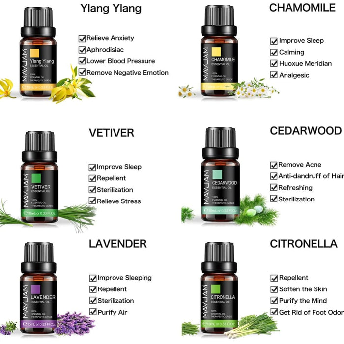 10ml Jasmine Essential Oil Diffuser Aroma Oils Lavender