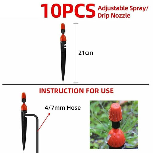 10pcs Automatic Watering Adjustable Spray Drip Nozzle