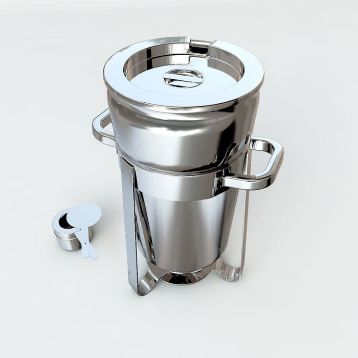 11l Round Stainless Steel Soup Warmer Marmite Chafer Full
