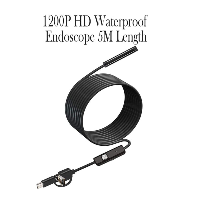 1200p Hd Waterproof Endoscope 5m Length- Usb Powered