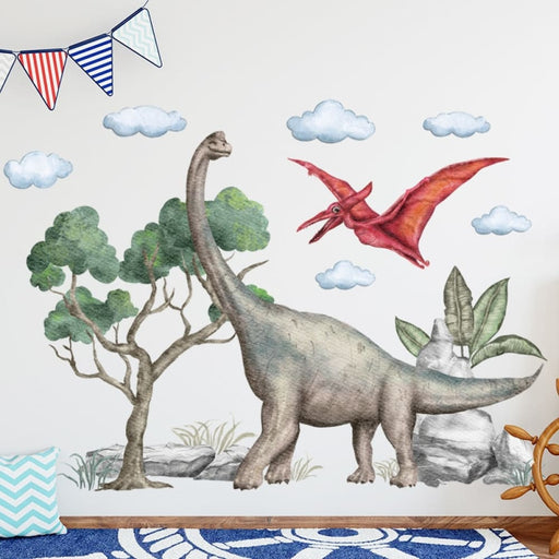 120cmx86cm Large Pterosaur Flying Dinosaurs Cartoon Wall 