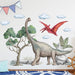 120cmx86cm Large Pterosaur Flying Dinosaurs Cartoon Wall