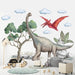 120cmx86cm Large Pterosaur Flying Dinosaurs Cartoon Wall