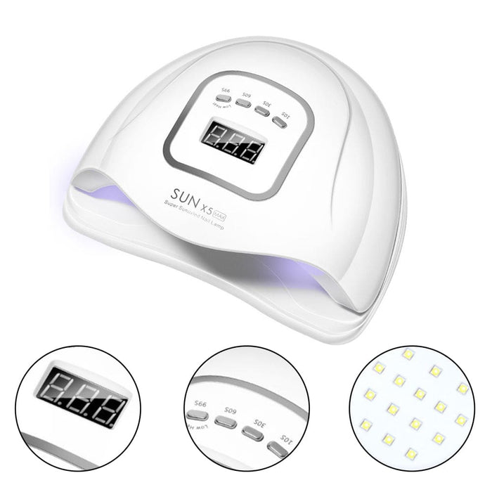 Vibe Geeks 120w Led Uv Nail Gel Dryer Curing Lamp- Usb