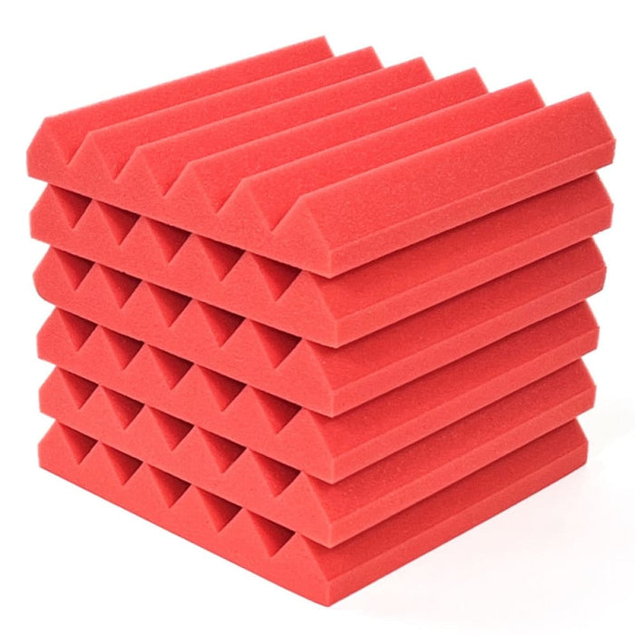 12 24pcs 30x30x5cm Acoustic Soundproof Foam Panel With Tapes