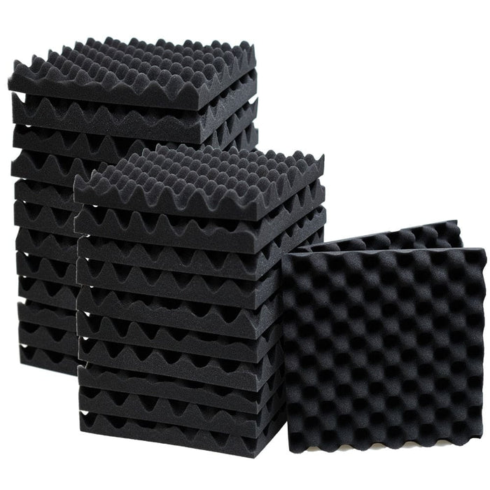 12 24pcs 30x30x5cm Acoustic Soundproof Foam Panel With Tapes