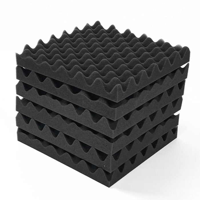 12 24pcs 30x30x5cm Acoustic Soundproof Foam Panel With Tapes