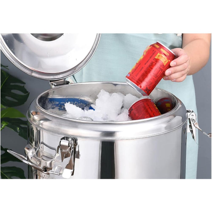 12l Stainless Steel Insulated Stock Pot Dispenser Hot & Cold