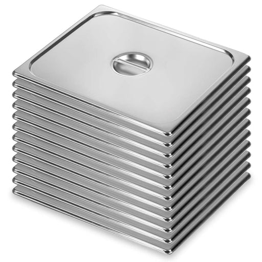12x Gastronorm Gn Pan Lid Full Size 1 Stainless Steel Tray