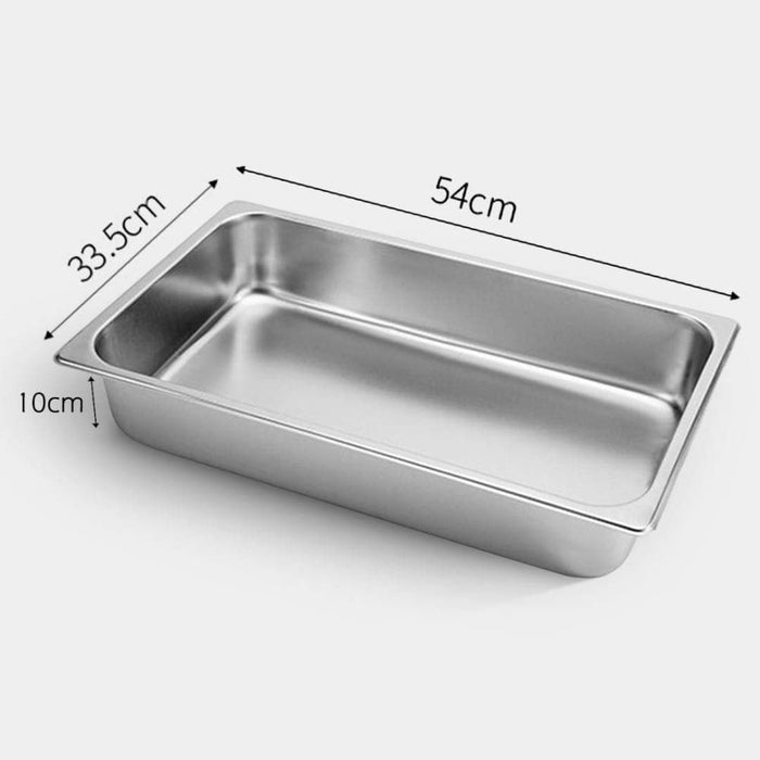 12x Gastronorm Gn Pan Full Size 1 10cm Deep Stainless Steel