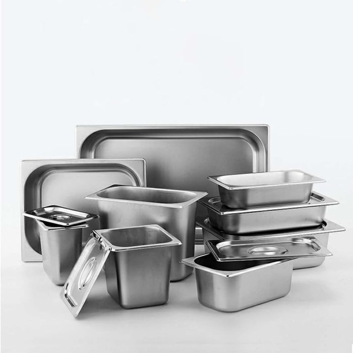 12x Gastronorm Gn Pan Full Size 1 15cm Deep Stainless Steel