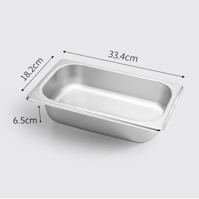12x Gastronorm Gn Pan Full Size 1 3 6.5 Cm Deep Stainless