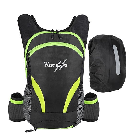 15l Breathable & Reflective Bicycle Backpack With Rain Cover