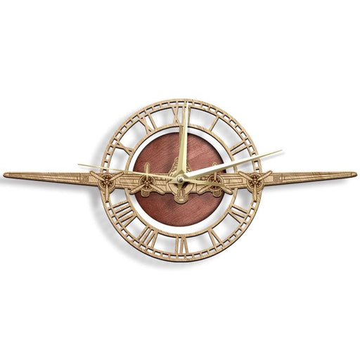 B-17 Flying Fortress Wooden Wall Clock