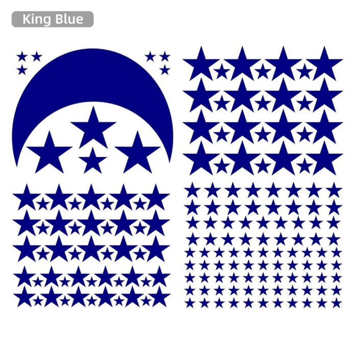 177pcs Moon And Stars Vinyl Wall Stickers For Kids Room