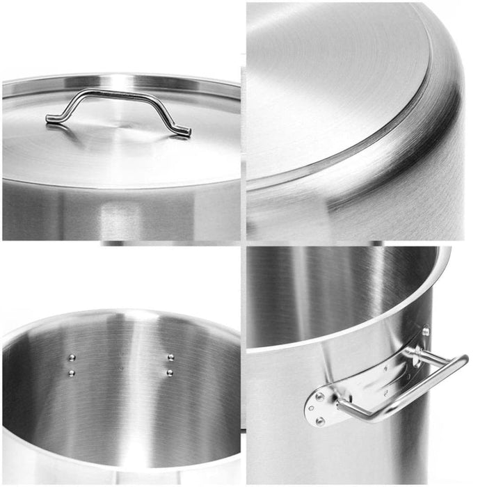 17l Wide Stock Pot And 50l Tall Top Grade Thick Stainless
