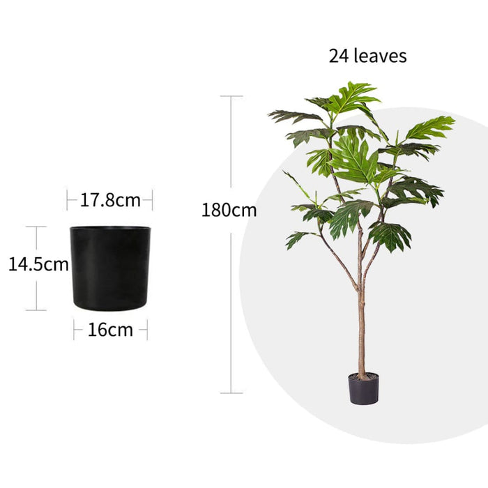 180cm Artificial Natural Green Split-leaf Philodendron Tree