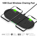 Vibe Geeks 18w 3-in-1 Fast Charging Wireless Qi Charger Pad