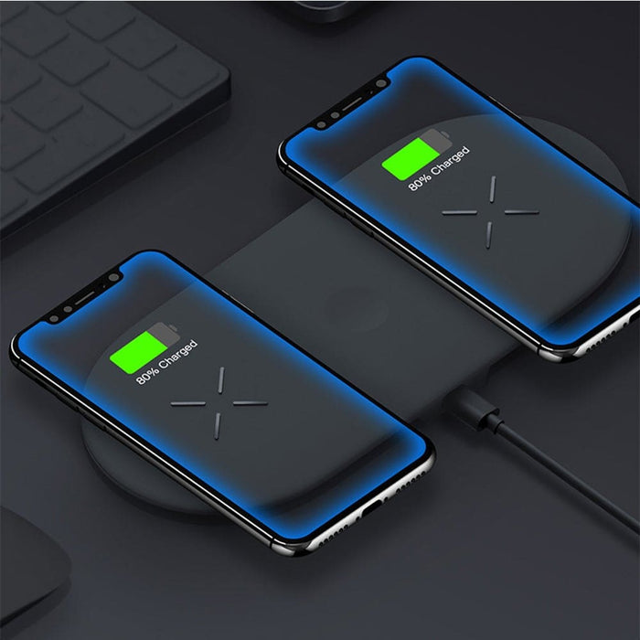 Vibe Geeks 18w 3-in-1 Fast Charging Wireless Qi Charger Pad