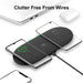 Vibe Geeks 18w 3-in-1 Fast Charging Wireless Qi Charger Pad