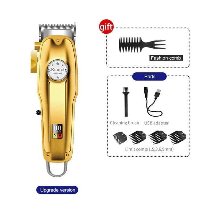 1986 Hair Clipper Professional Barber Trimmer Lcd Display