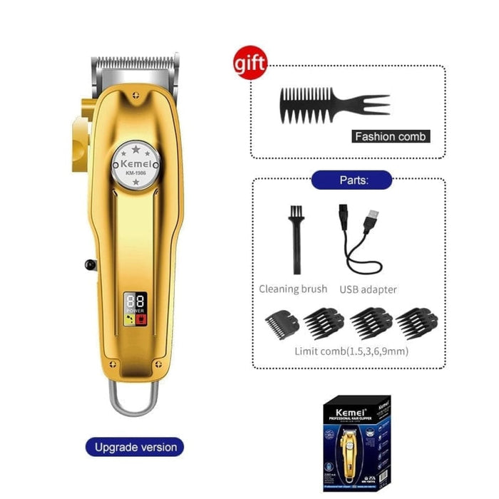 1986 Hair Clipper Professional Barber Trimmer Lcd Display