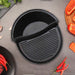 2 In 1 Cast Iron Ribbed Fry Pan Skillet Griddle Bbq