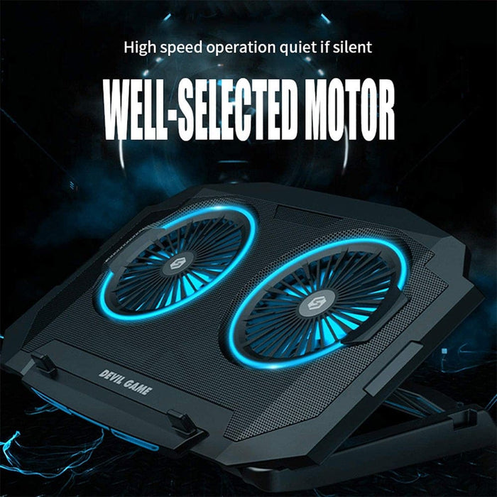 2-in-1 Laptop Cooling Fan For Up To 17.3-inch Devices