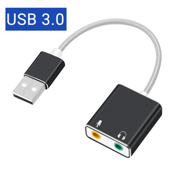 2 In 1 Usb Audio Adapter With Sound Card