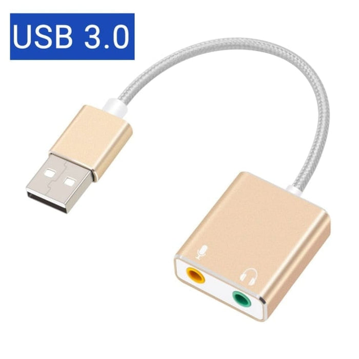 2 In 1 Usb Audio Adapter With Sound Card