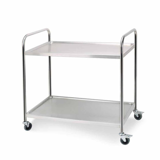 2 Tier 81x46x85cm Stainless Steel Kitchen Dining Food Cart