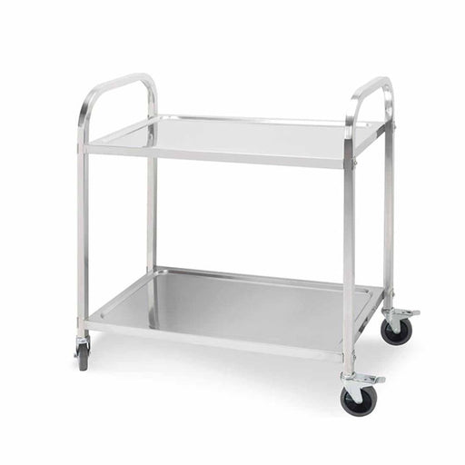 2 Tier 95x50x95cm Stainless Steel Kitchen Dining Food Cart