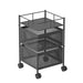 2 Tier Steel Square Rotating Kitchen Cart Multi-functional