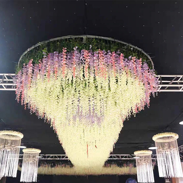 Vibe Geeks Artificial Hanging Silk Garland Vine Flowers Garden Decoration