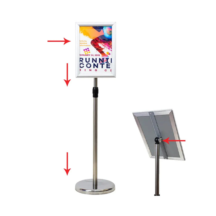 Vibe Geeks A4 Floor Poster Stand Sign Holder Business Menu Display