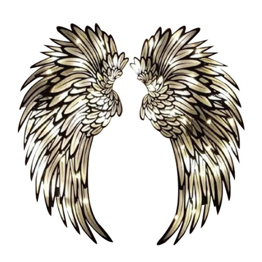 Vibe Geeks Angel Wings Metal Wall Decor With Led Light