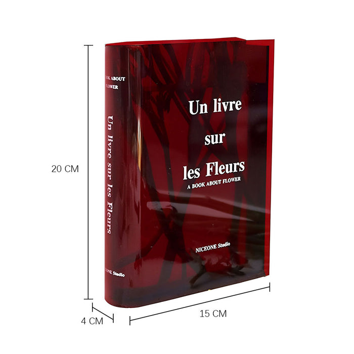 Vibe Geeks Clear Book Vase Artistic And Cultural Decor