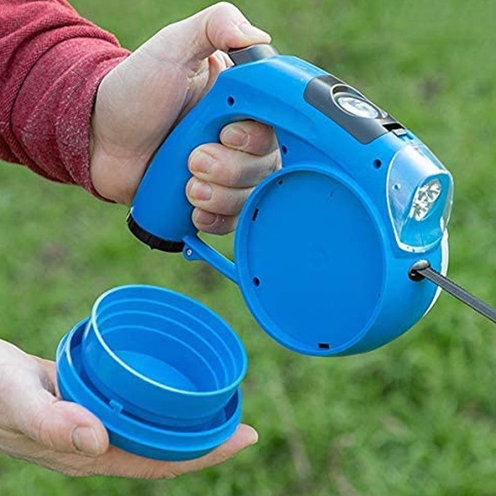 Vibe Geeks Multifunctional Retractable Leash Pet LED Walking Rope with Snack Box
