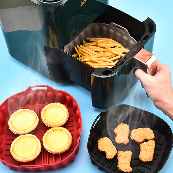 Vibe Geeks Washable Silicone Reusable Air Fryer Liner Kitchen Accessory