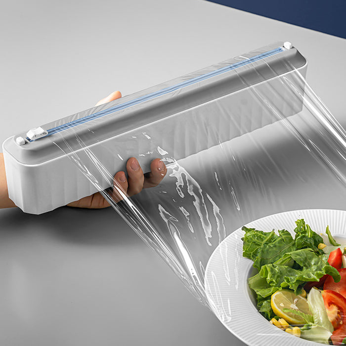 Vibe Geeks Food Film Dispenser Aluminum Foil Cling Wrap Holder and Cutter