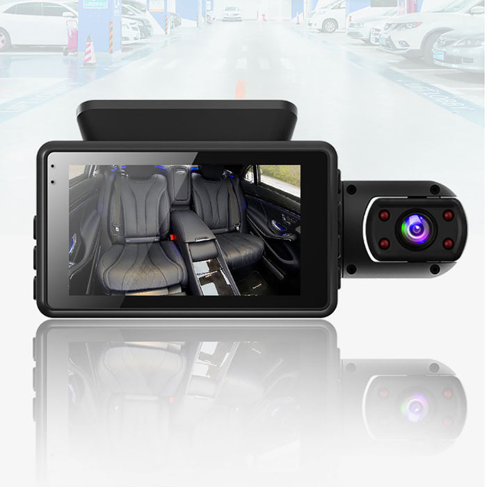 Vibe Geeks HD1080P Dual Lens Car Dash Cam Comprehensive Coverage