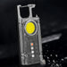 5 Color Light Keychain Cob + led Mini Flashlight- Usb