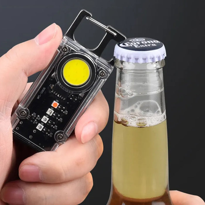 5 Color Light Keychain Cob + led Mini Flashlight- Usb